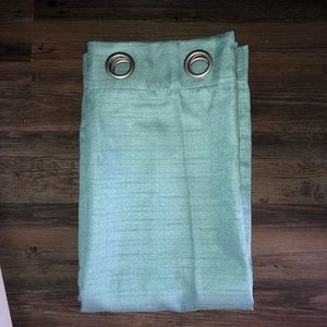 Pair of blackout teal curtains 84’